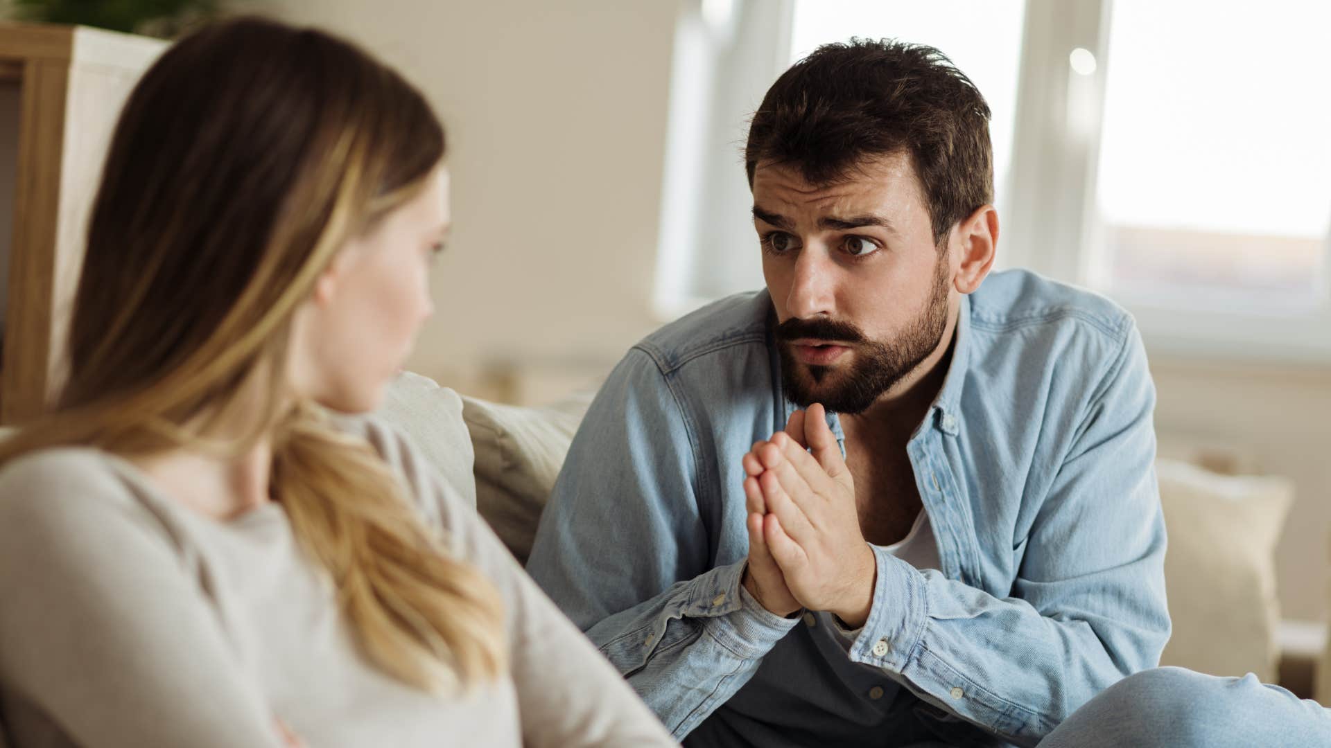 a husband asks his wife if she ever notices what he does around the house