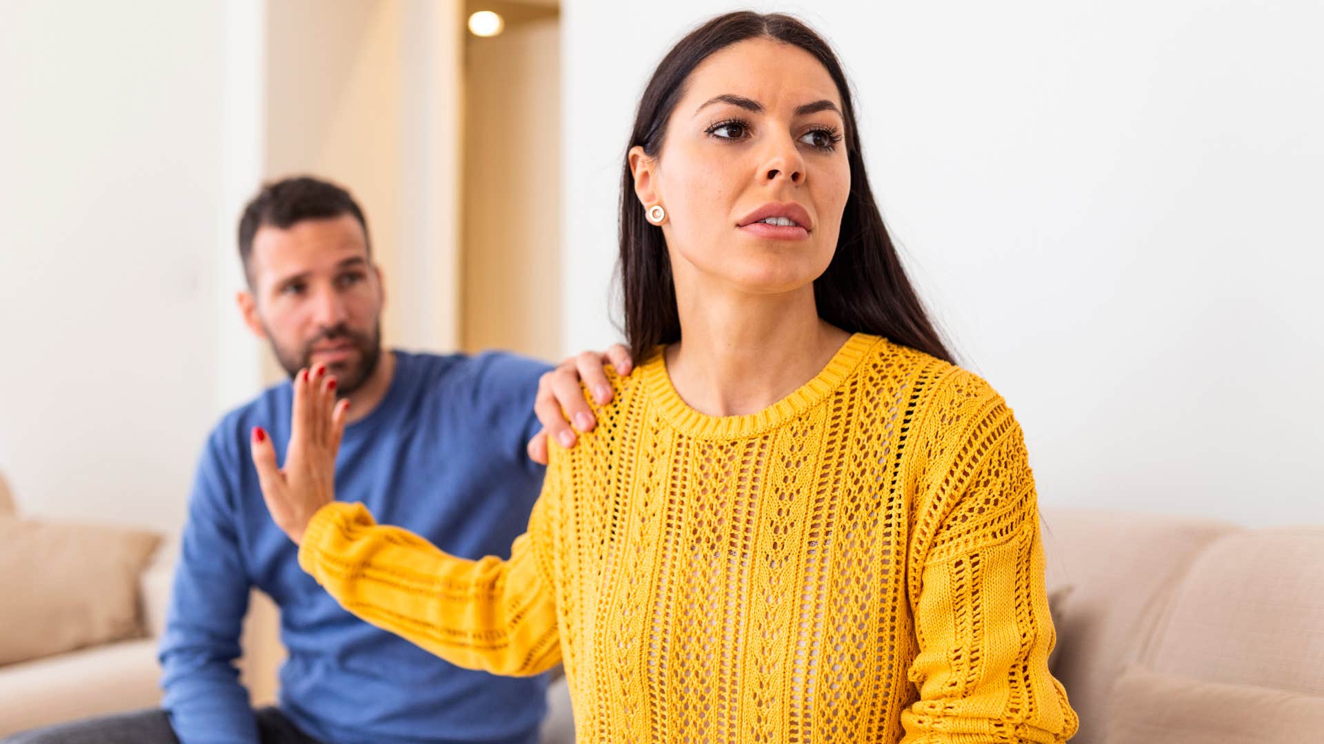 a husband tells his wife that he misses how they used to be but she dismisses him