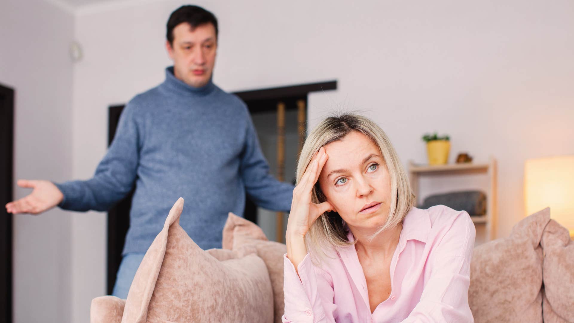 a husband tells his wife that It feels like everyone’s against him, even her