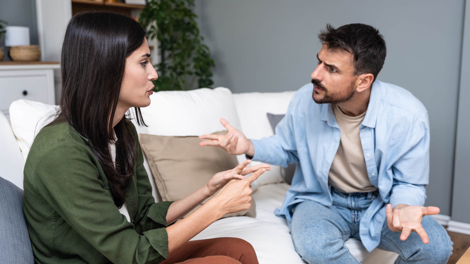 a husband tells his wife that she only talks to him when she needs something
