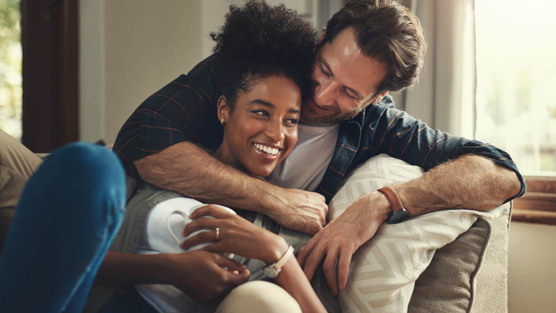 happy couple who celebrates each other's success
