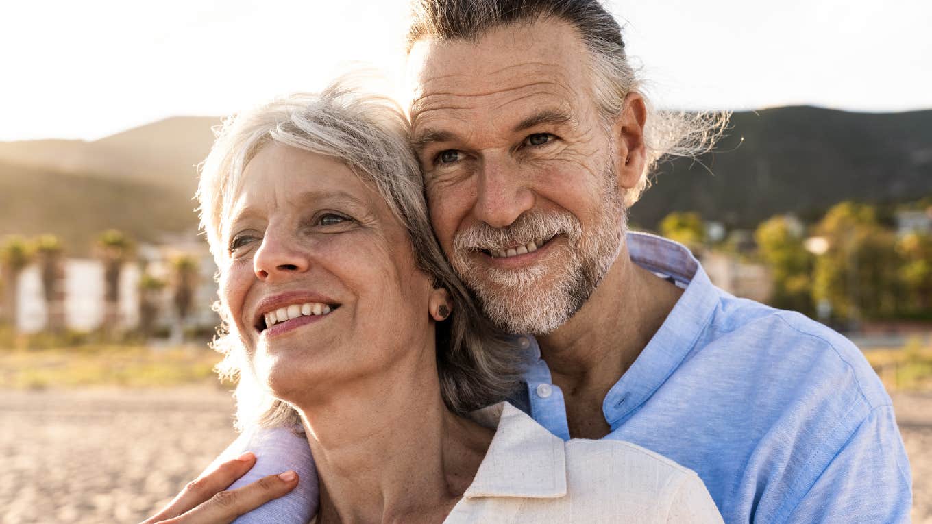 Men Who Fall More In Love With Their Wives As They Get Older Usually Have These Reasons older couple deeply in love with man holding his wife