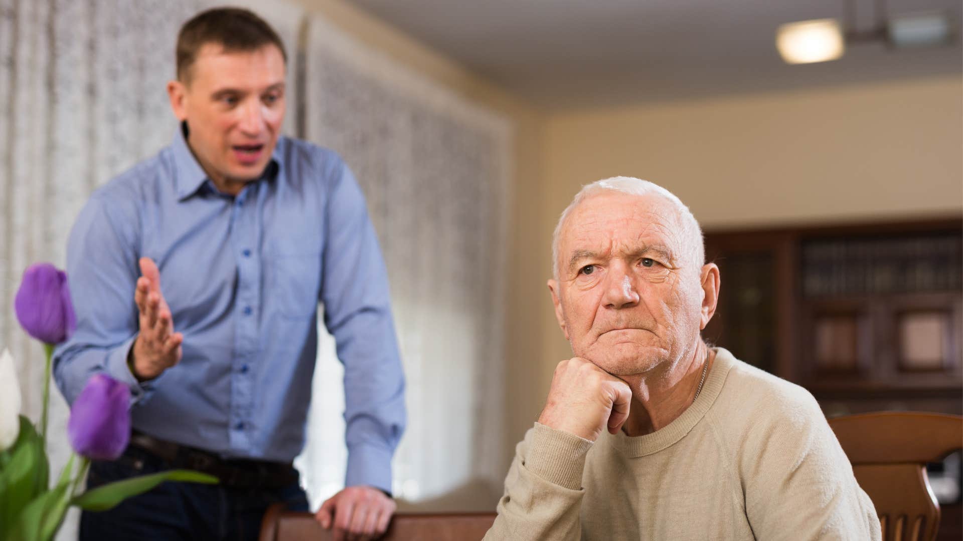 a man has no social life because he has to take care of his elderly father