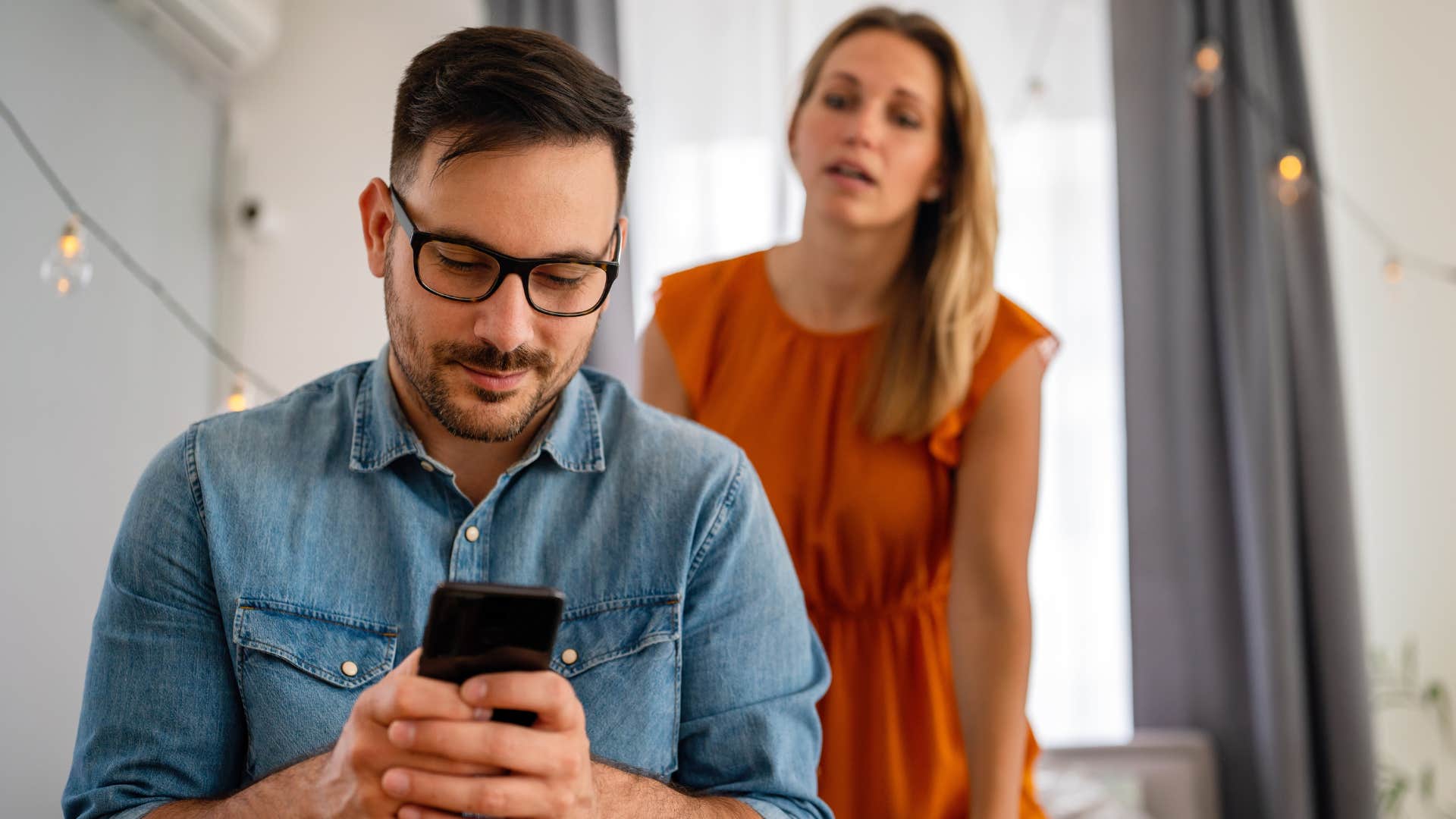 a man cannot enjoy texting his friends all day because his wife needs him