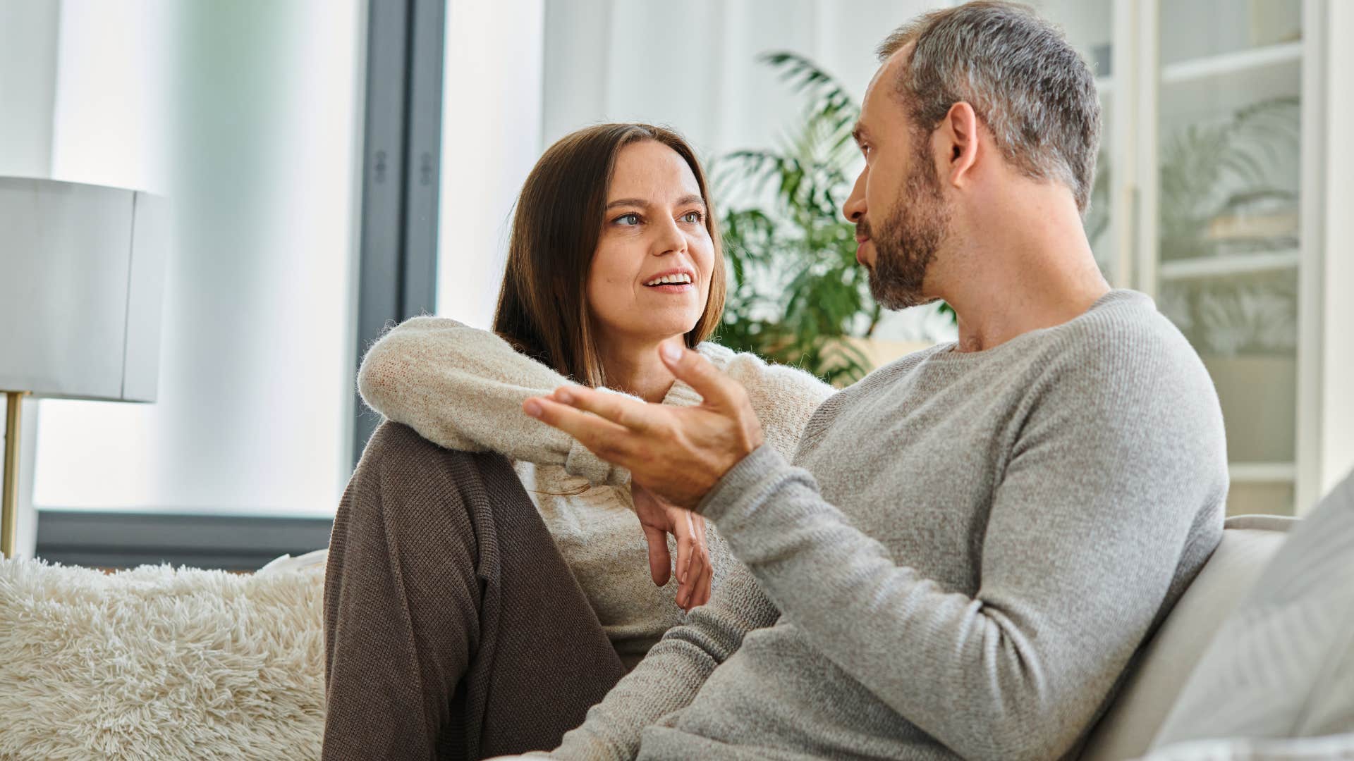 Man who really listens looking at his partner.