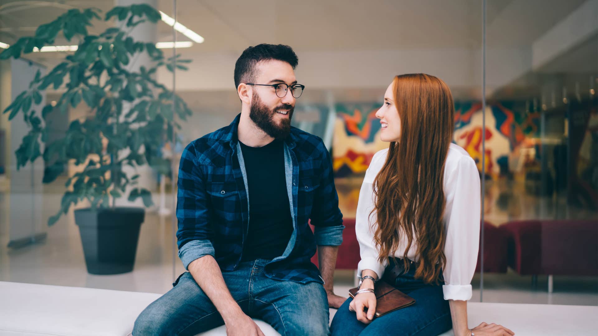 man being polite to woman