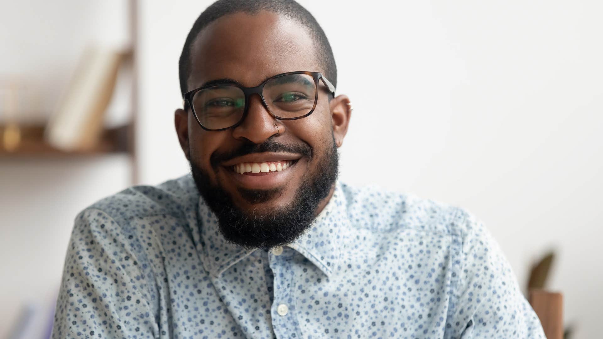 confident man smiling