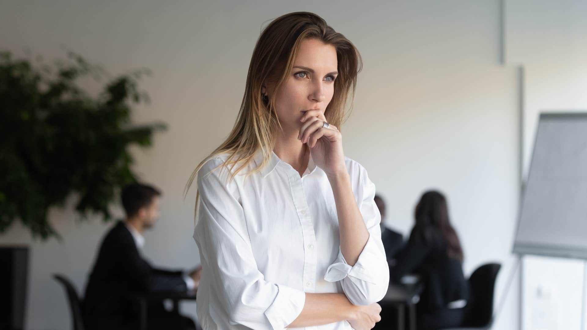 woman unable to make a quick decision
