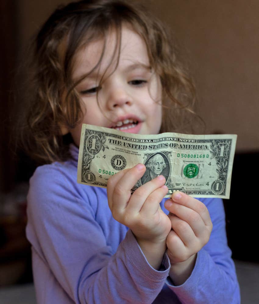 Little girl who earned an allowance most parents give kids allowances