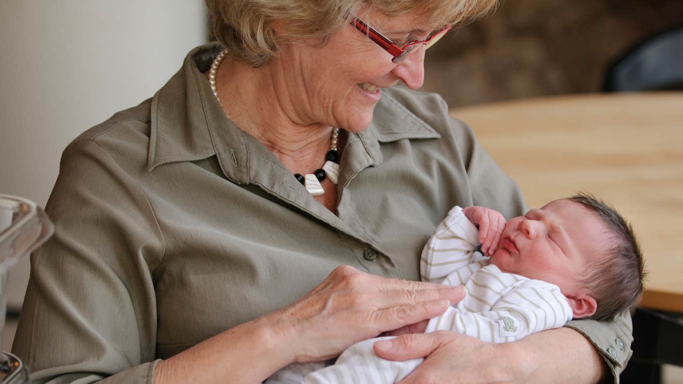 grandma with baby