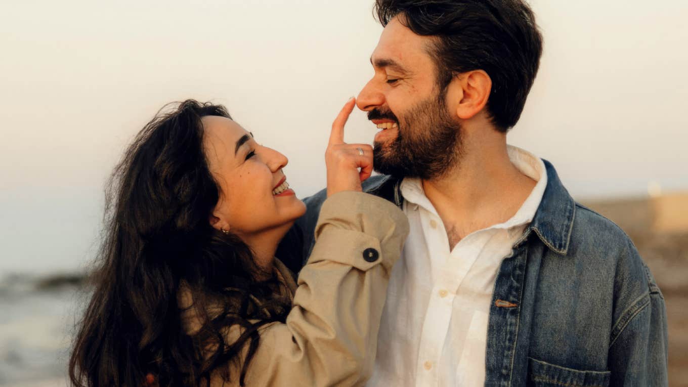 Person in love with her high value partner. 