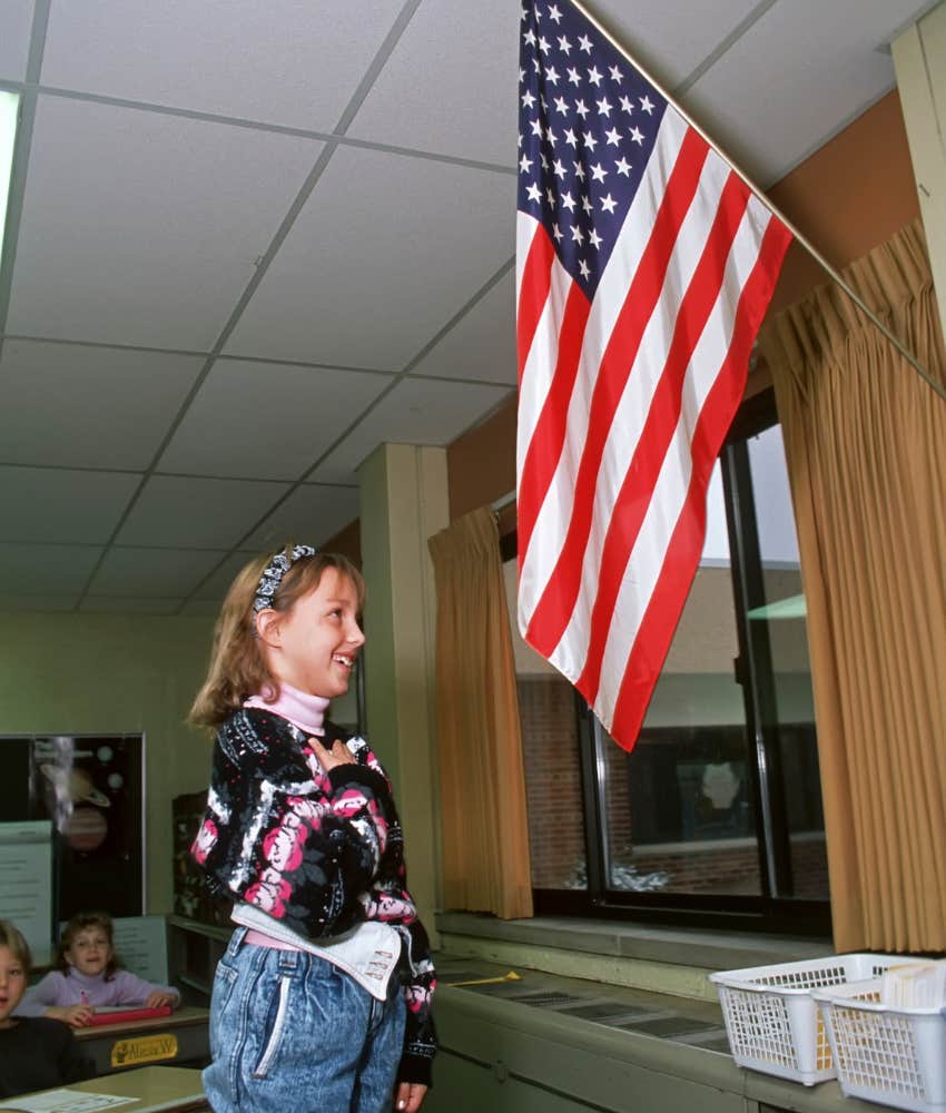 Parent wants child in different class because teacher doesn't recite Pledge of Allegiance