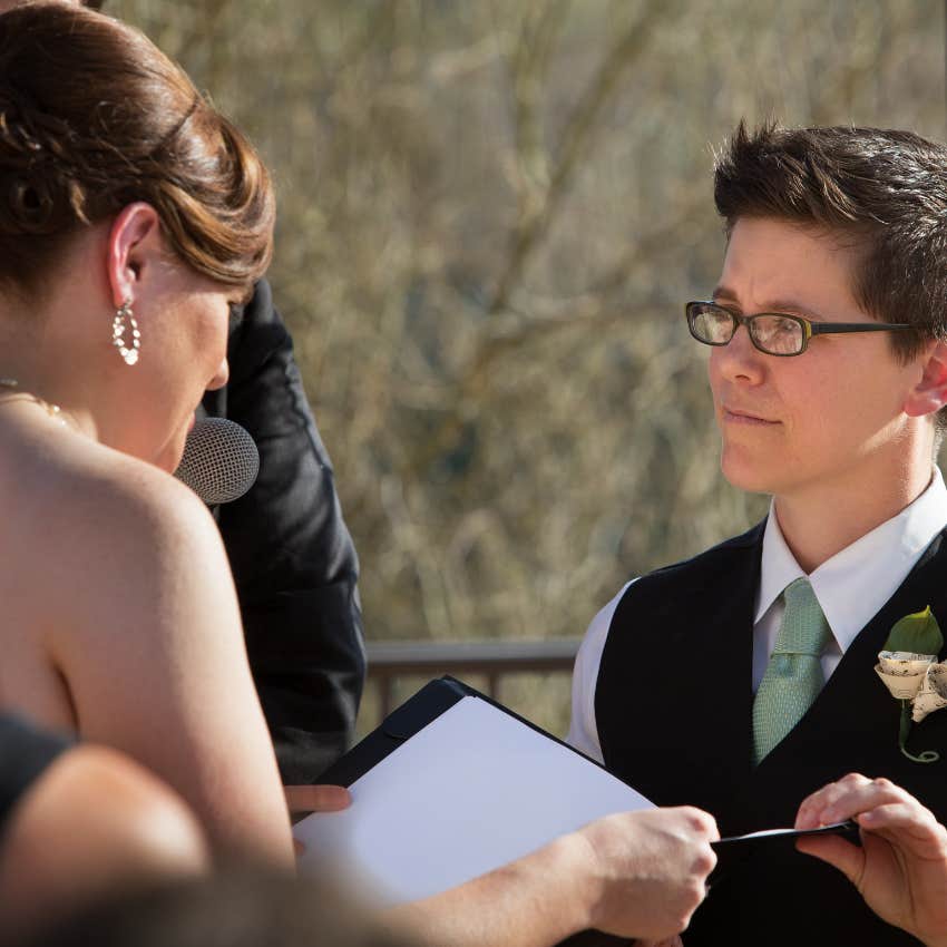 couple who truly love each other as they make a vow to promise to persevere