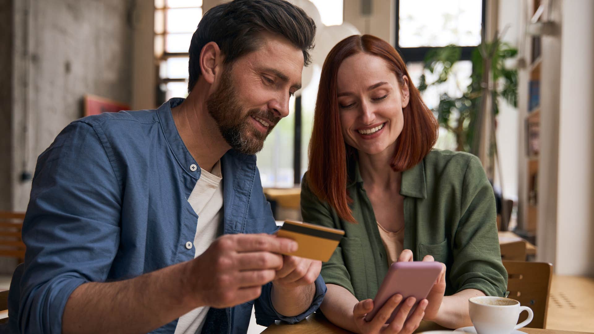 Man saying "I'm getting paid soon" to his partner.