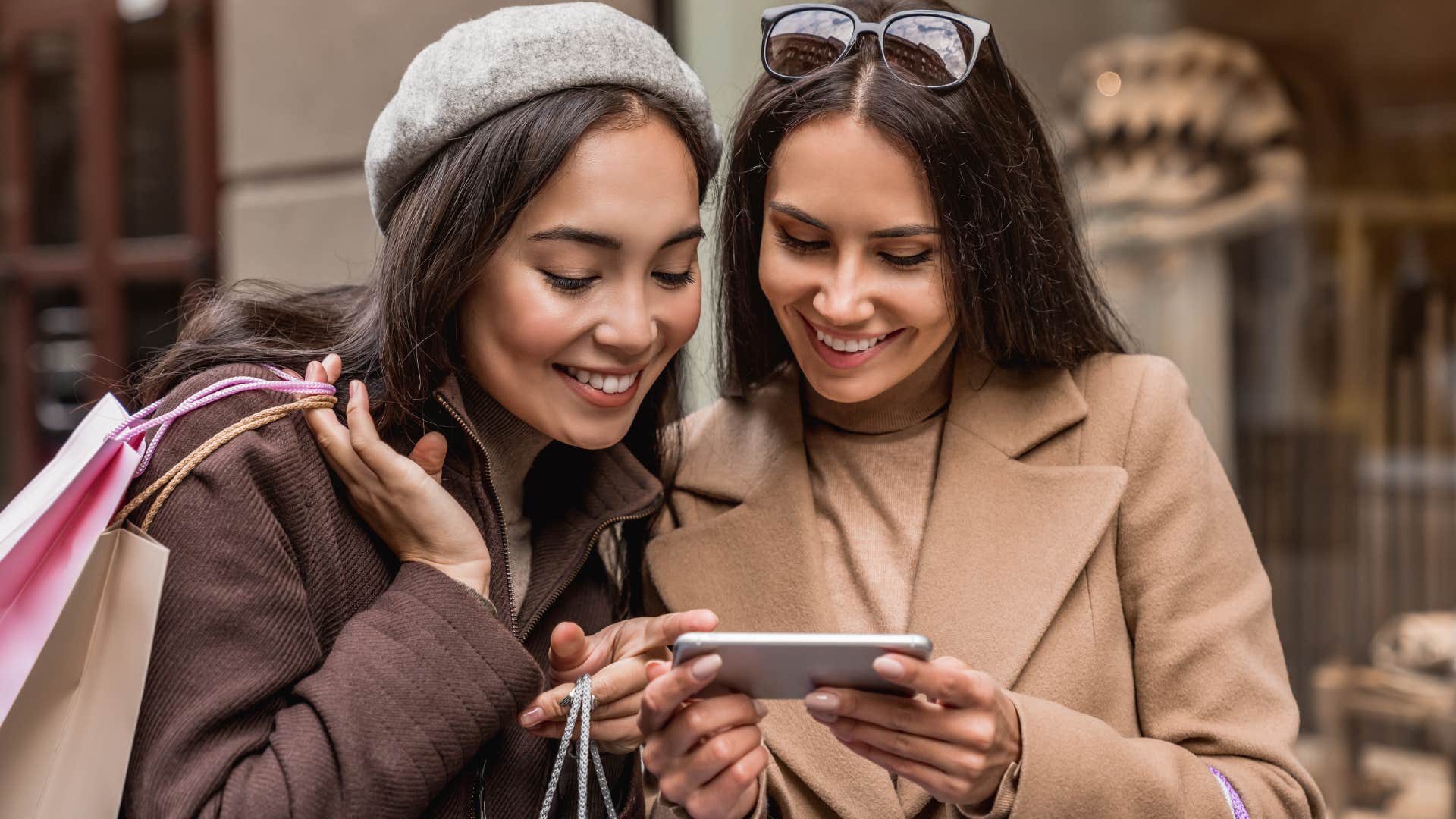 Woman saying "I'm not worrying about that right now" to her friend.