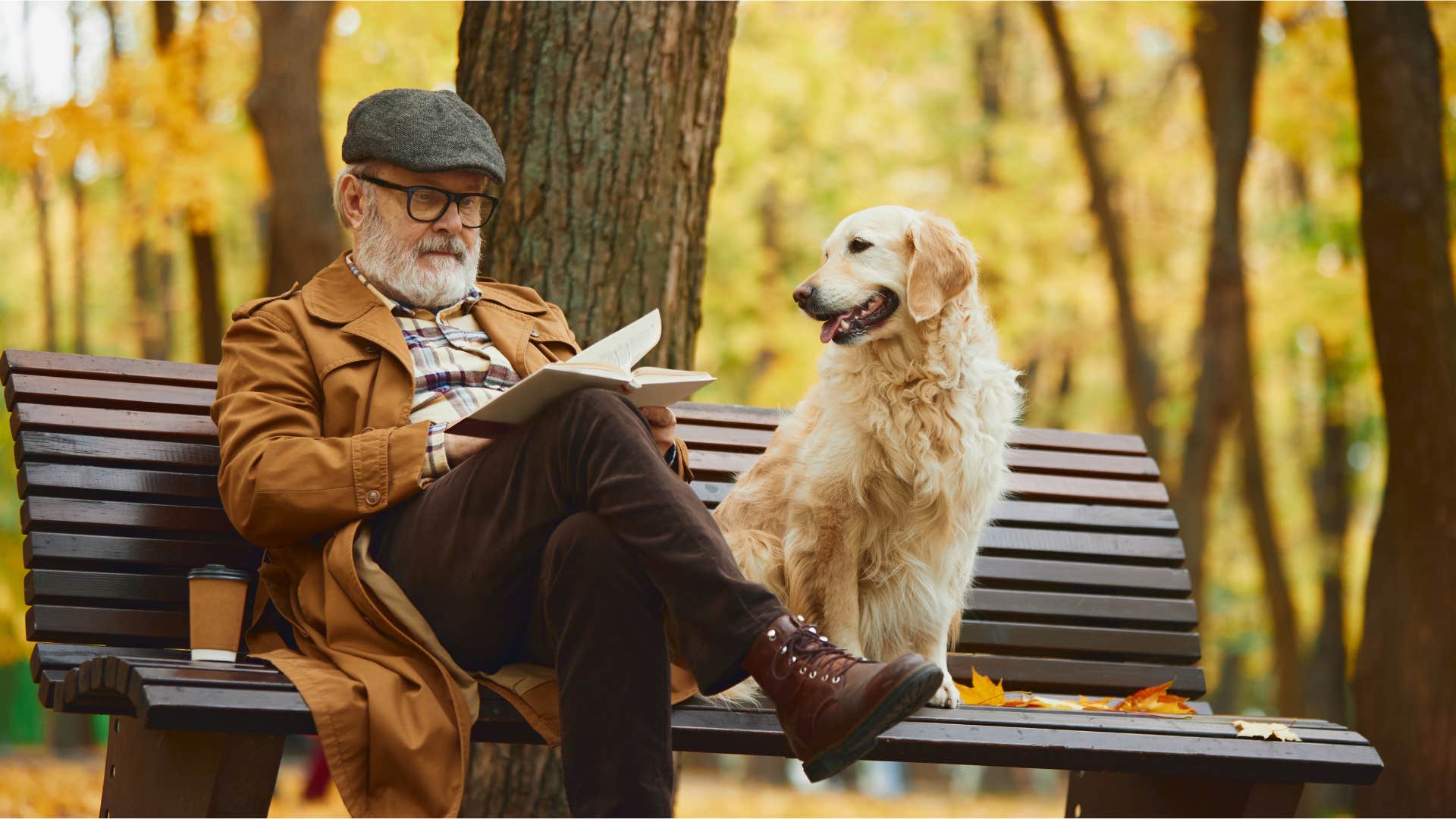 man who is deeply happy reading a book