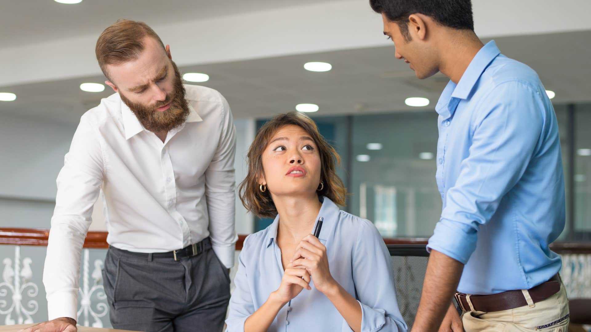 people who are secretly miserable at work often do these things on the clock constantly asking for feedback