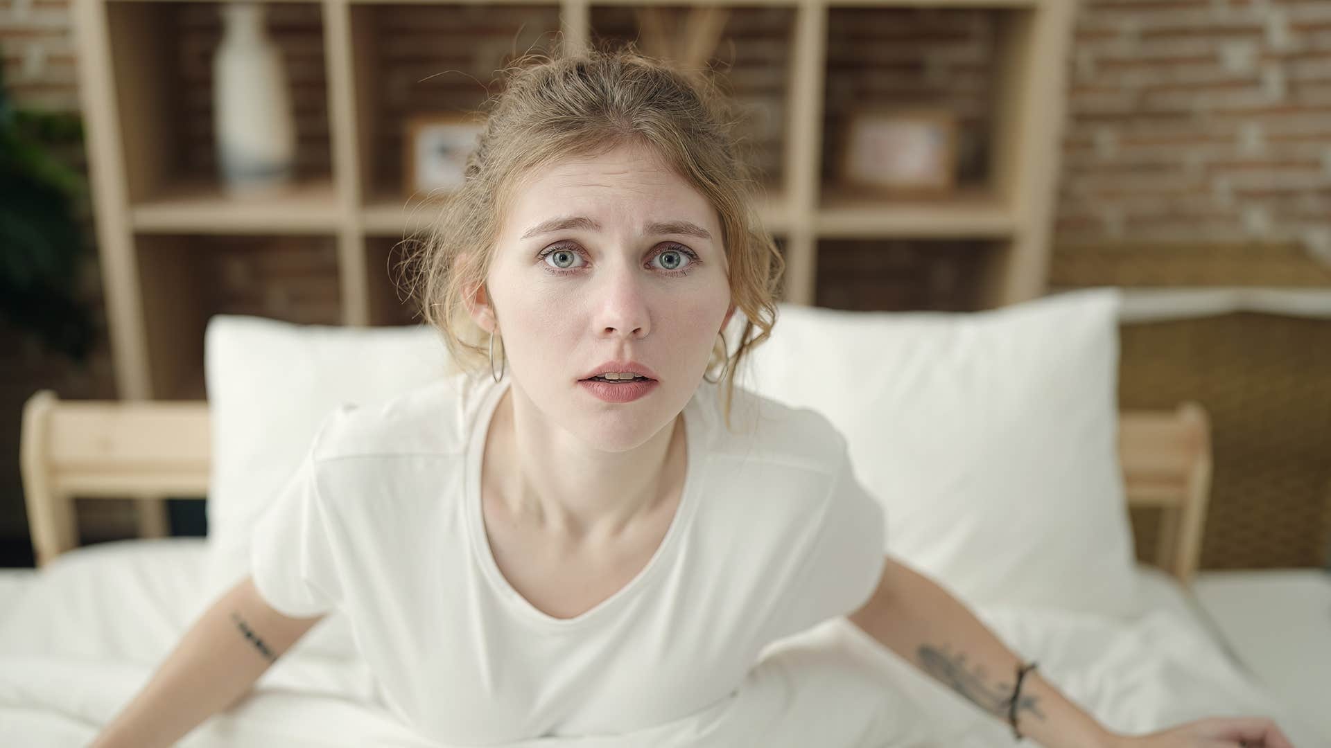 stressed out woman not staying in a flow state of mind