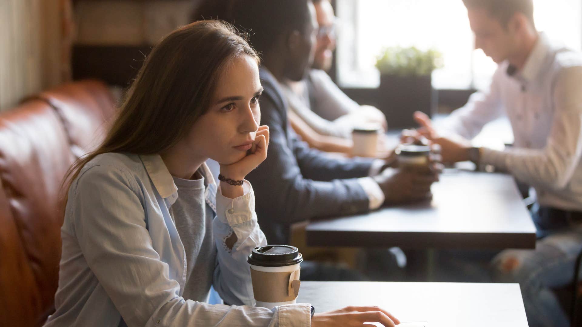 woman who feels excluded by her friend group