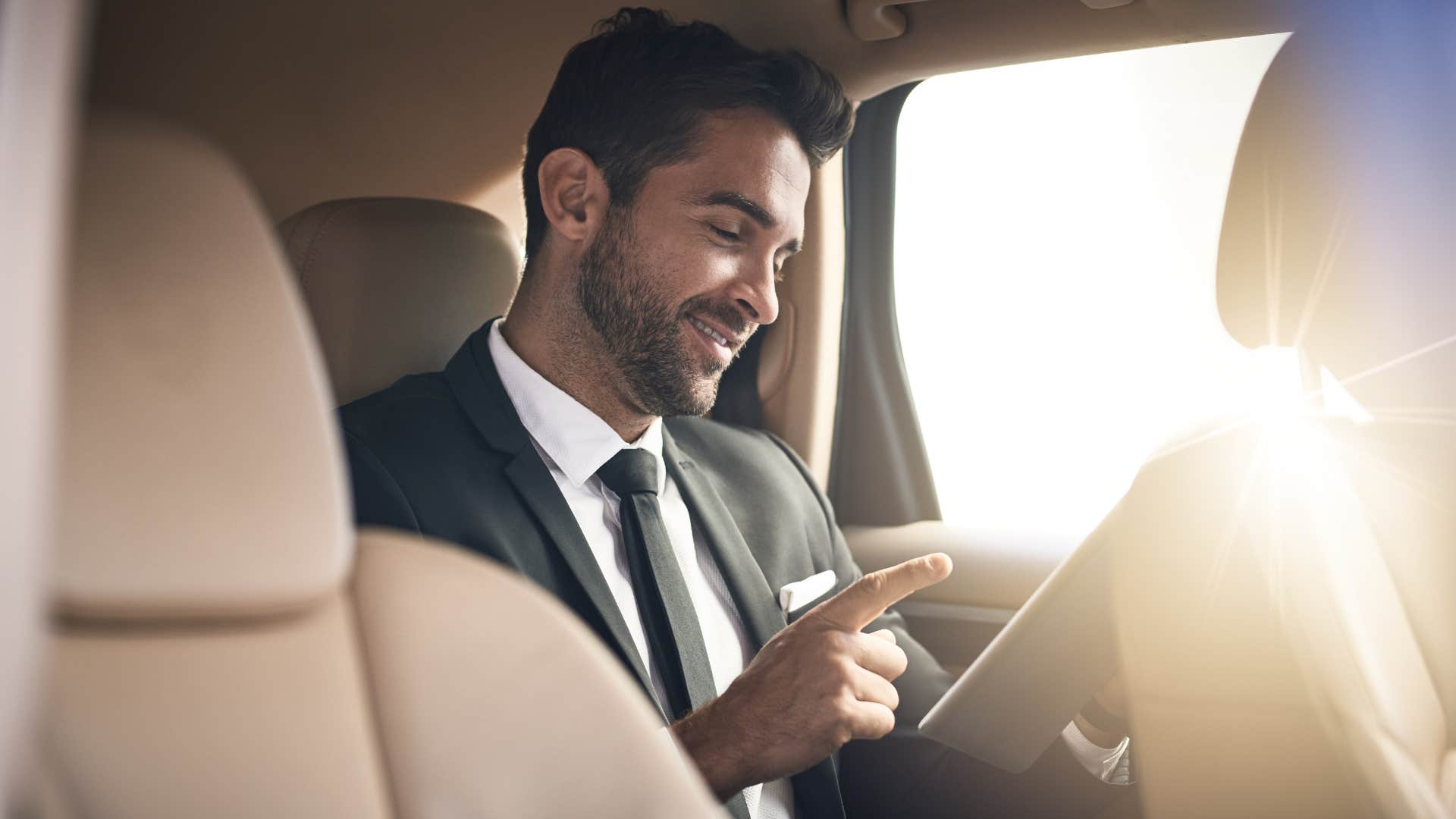 Man using reliable transportation on his way to work.