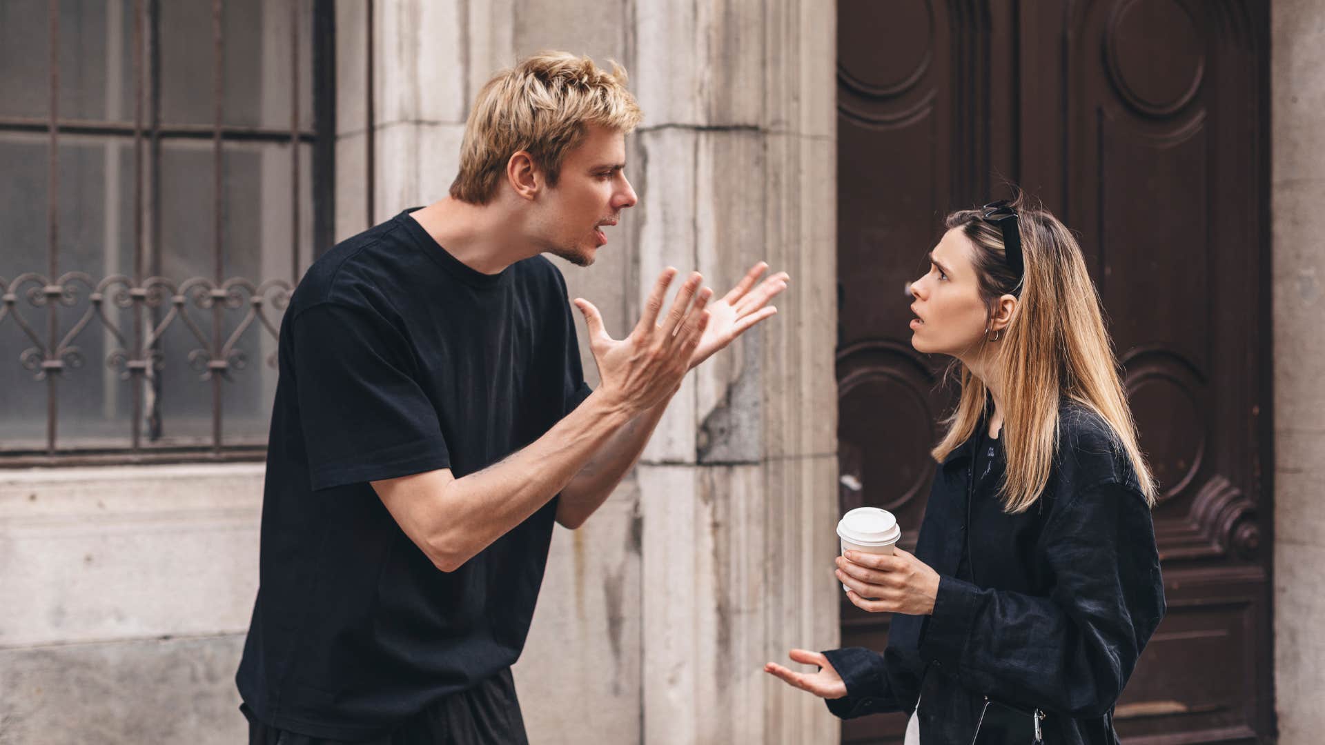 intelligent friends arguing swearing at each other