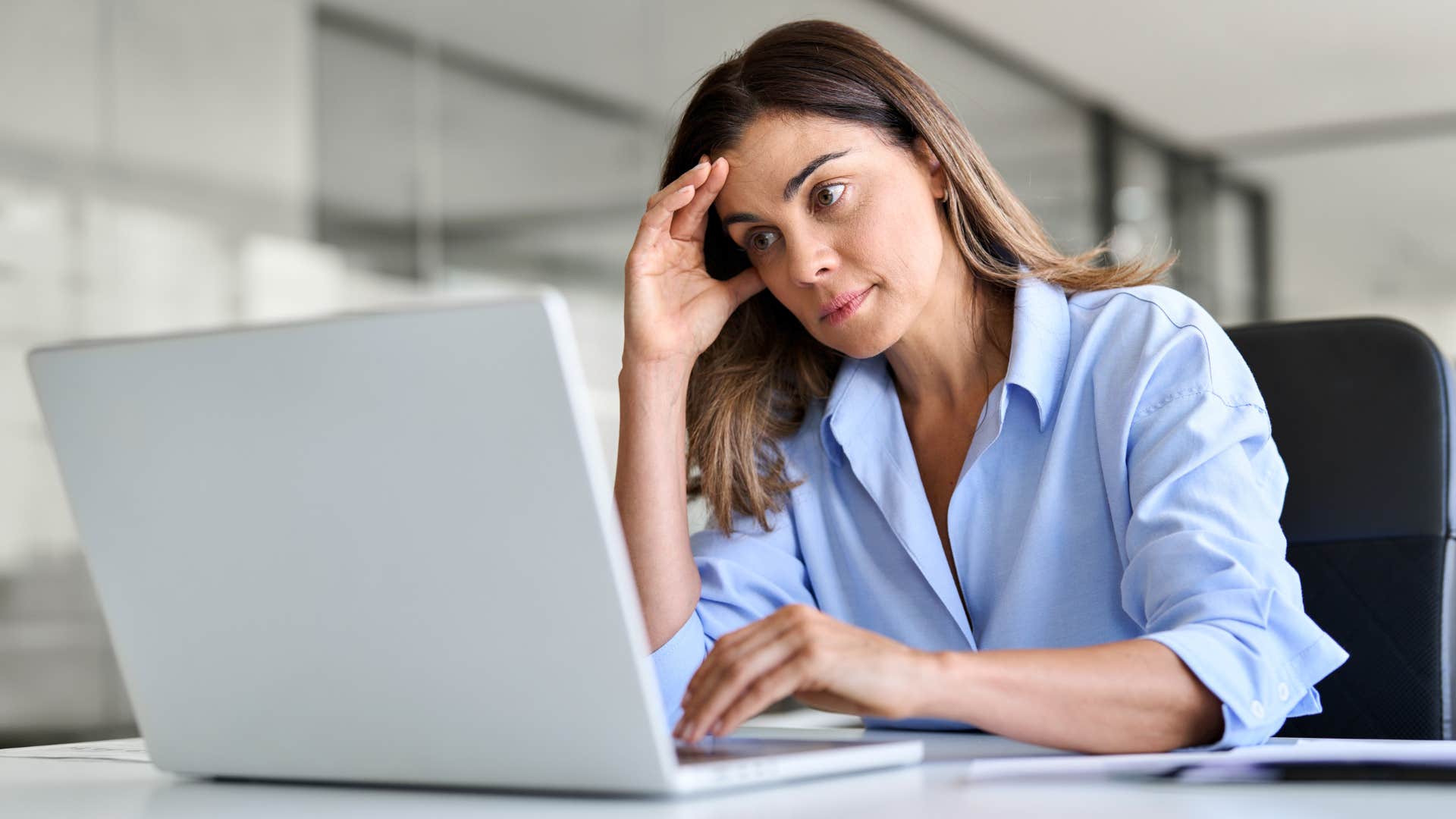 Woman making the same mistakes multiple times at work.