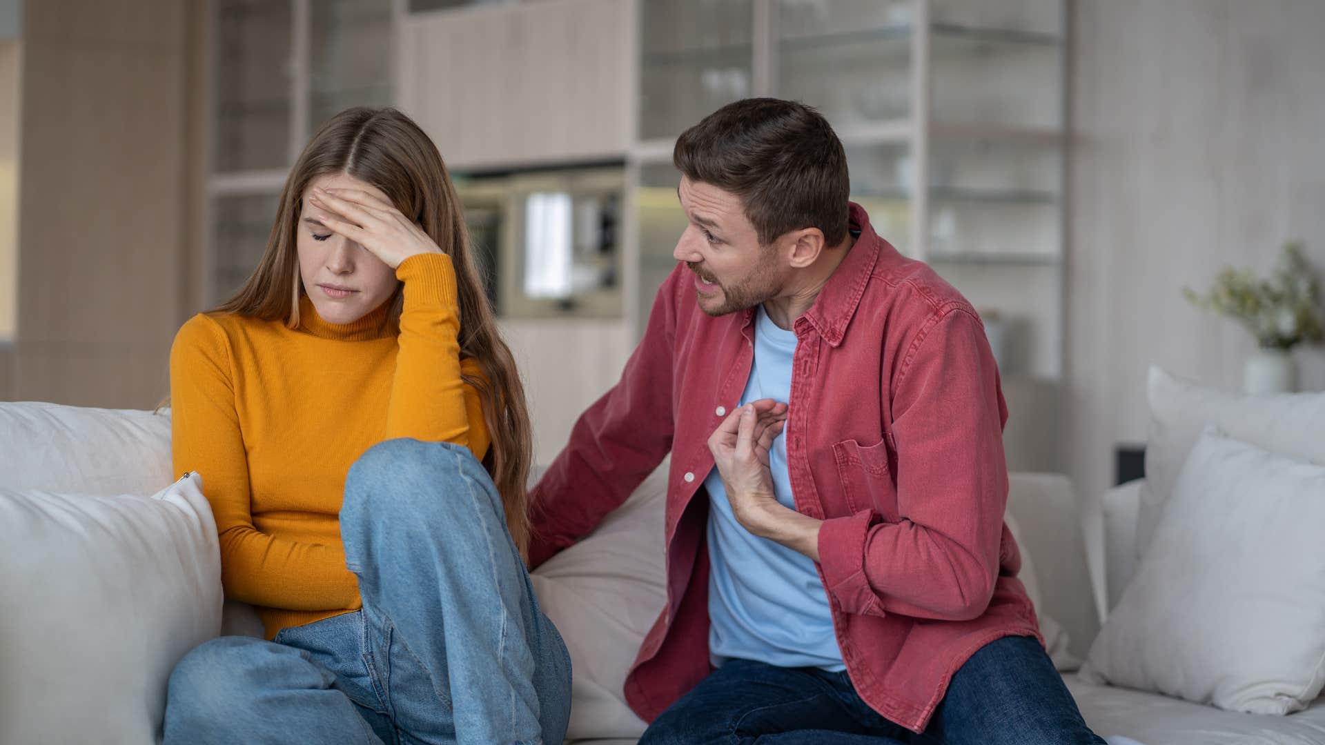husband telling wife he doesn't want to fight