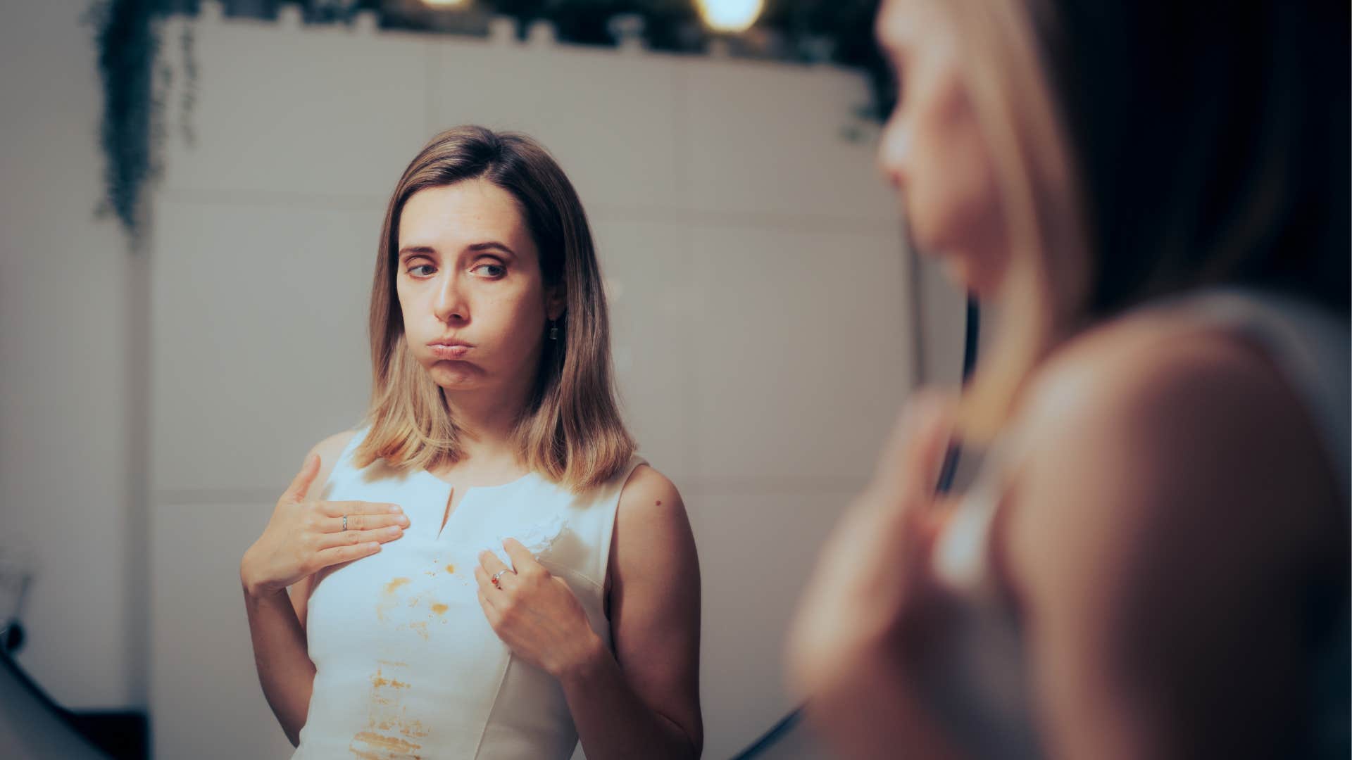 Woman convinces herself she doesn't need shower