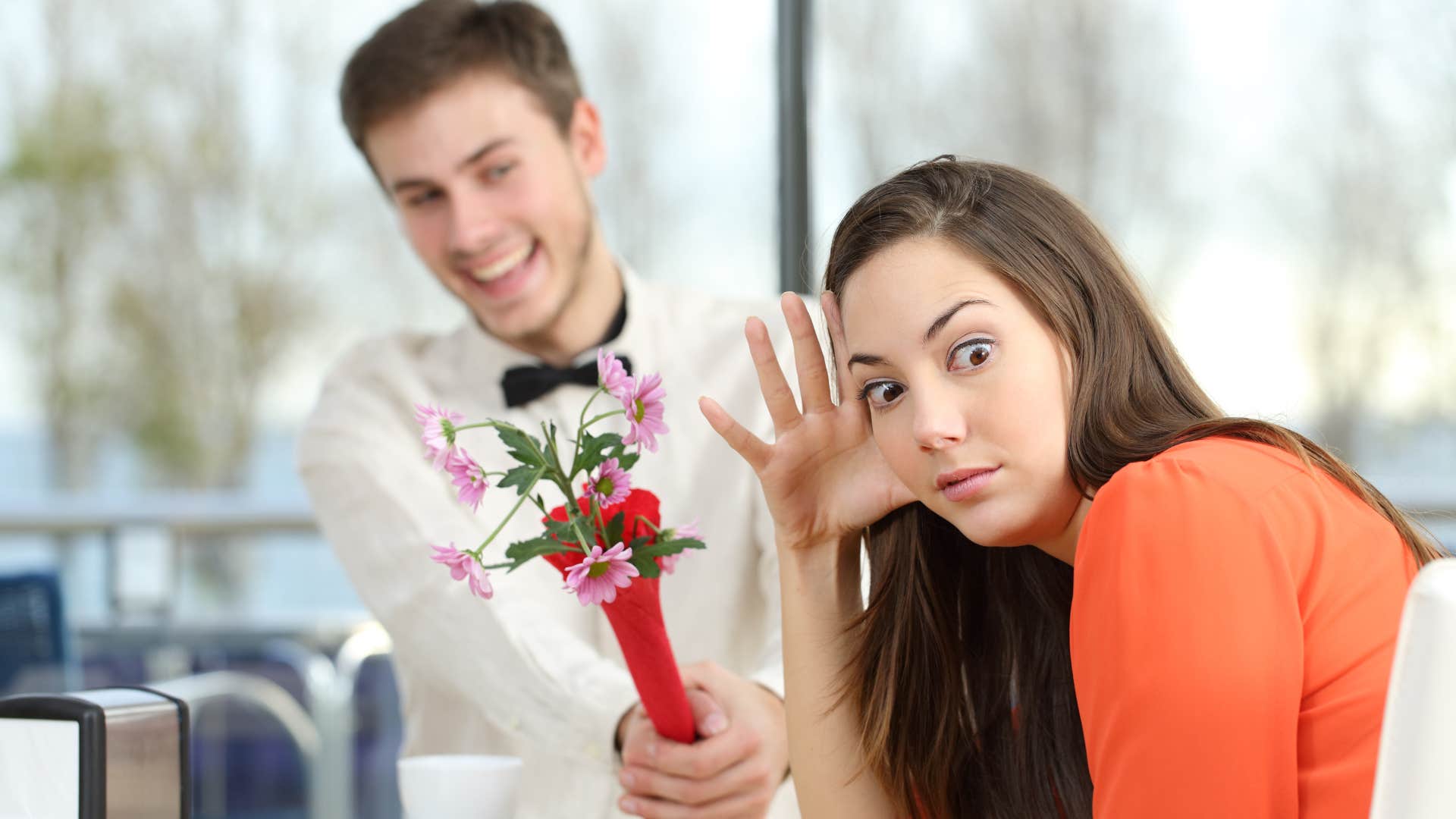 weak man using the phrase you owe nice guys a chance