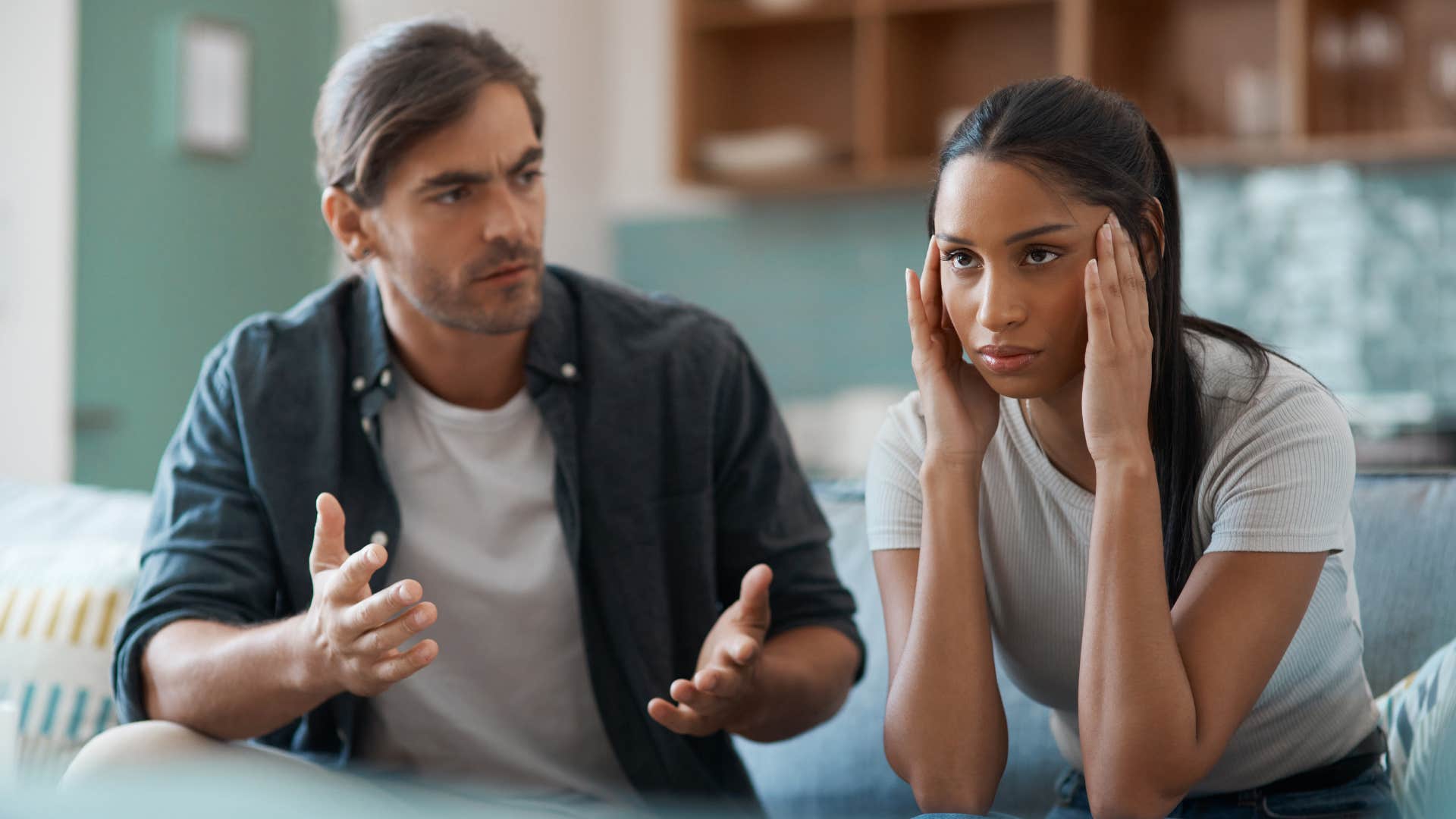 a husband tells his wife that she is overthinking things