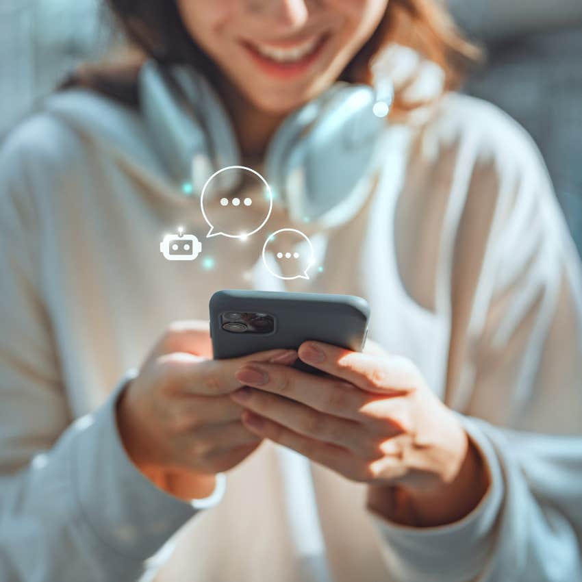 woman letting ai be her therapist