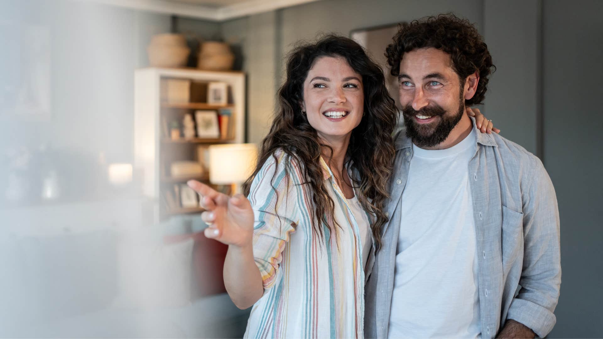 couple talks about the future naturally while pointing 