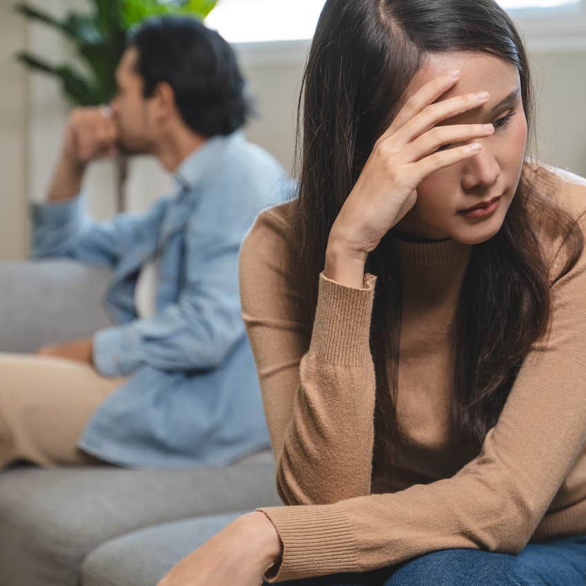 woman who is not a priority in her husband's life as he rejects her