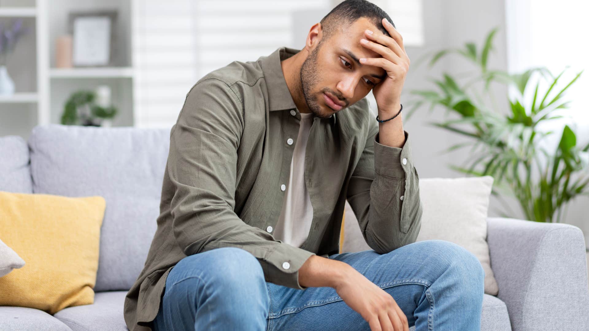 man who has a nagging feeling that his relationship no longer fits