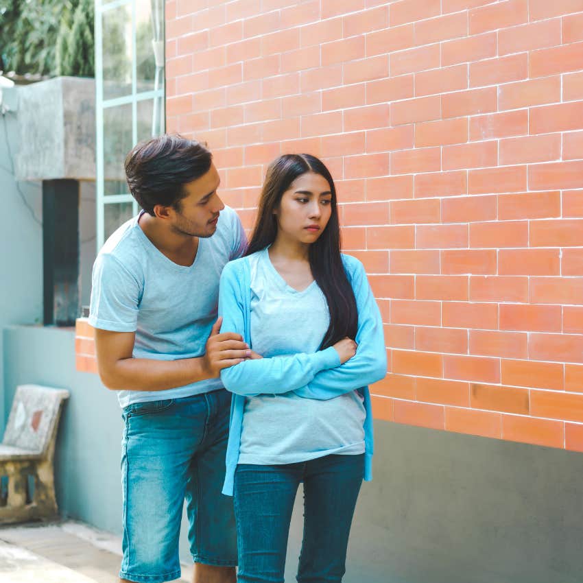 woman who is slowly getting swallowed up by her relationship as she forgives every apology