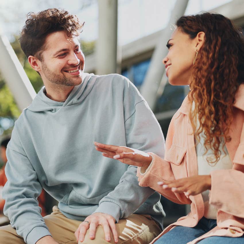woman who has excellent social skills using humor
