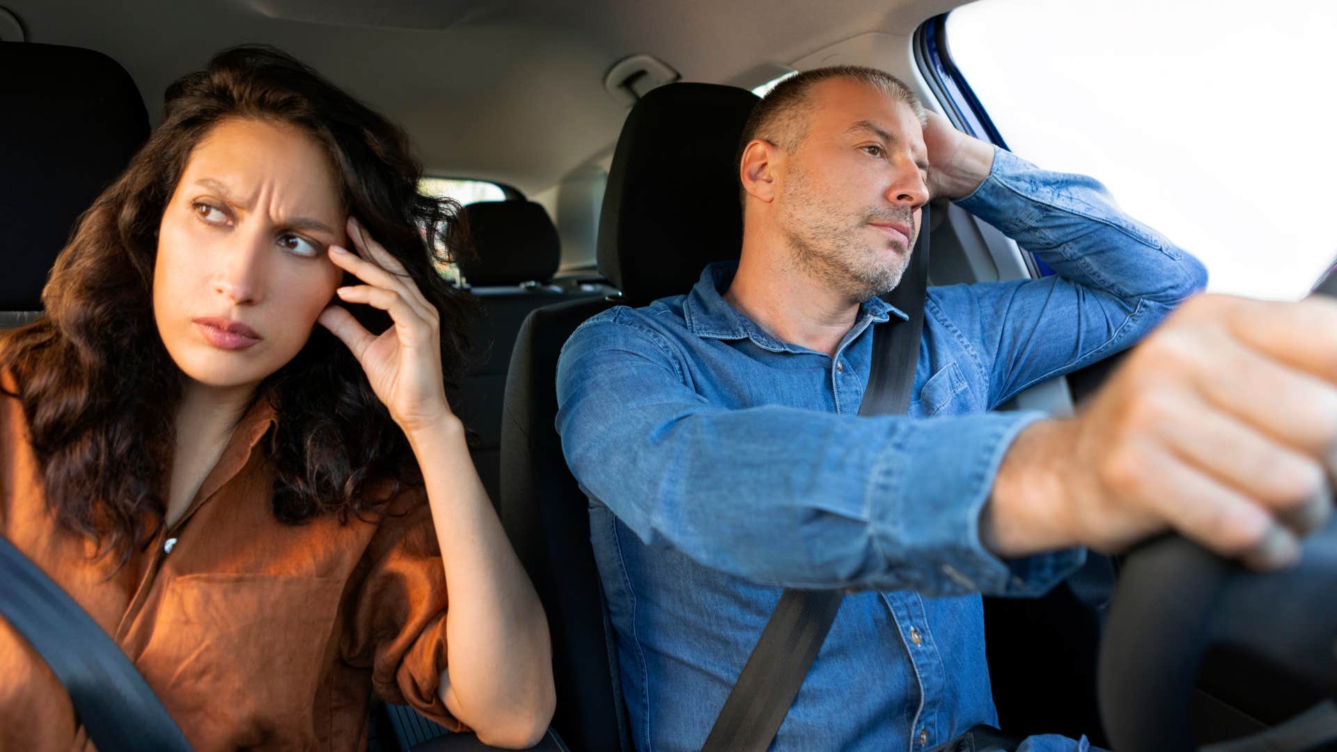 woman sees the specific signs of a man who emotionally drains her because he makes her feel crazy