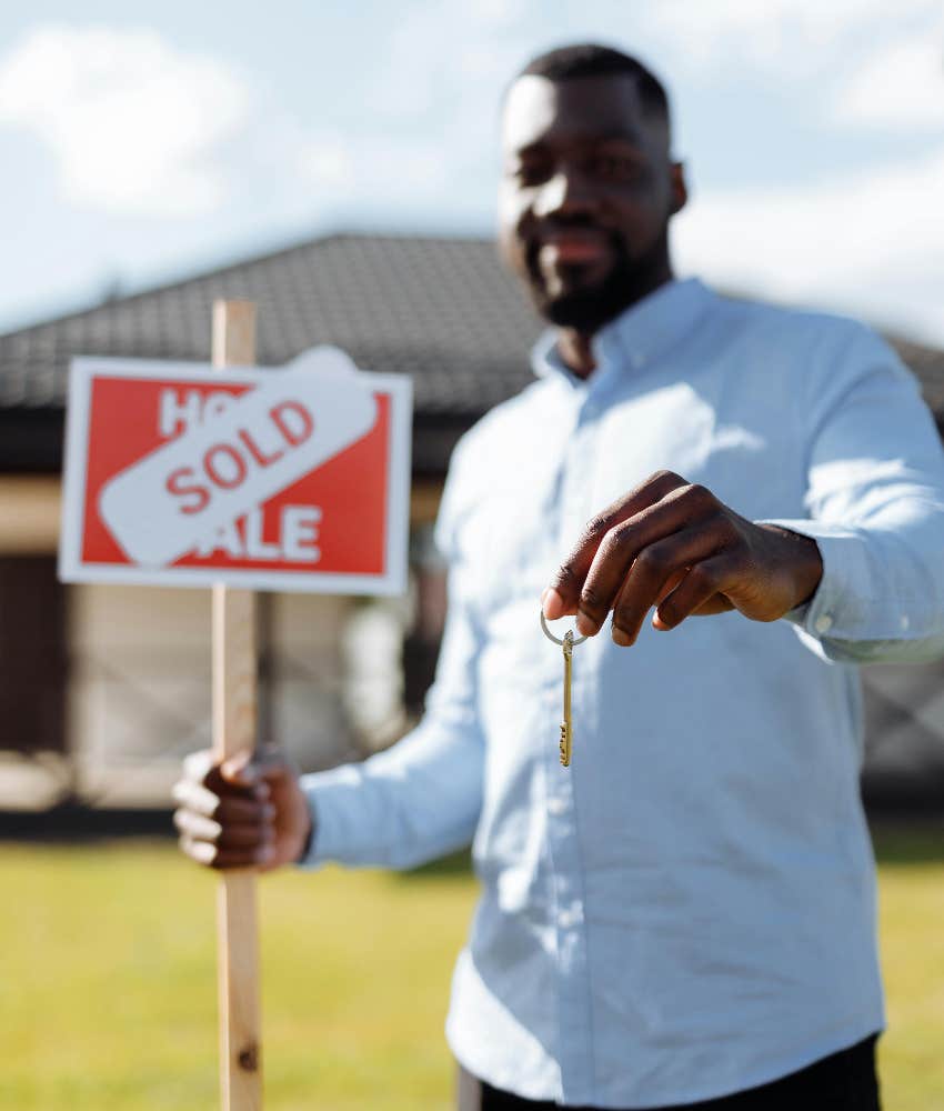 man who just bought a house