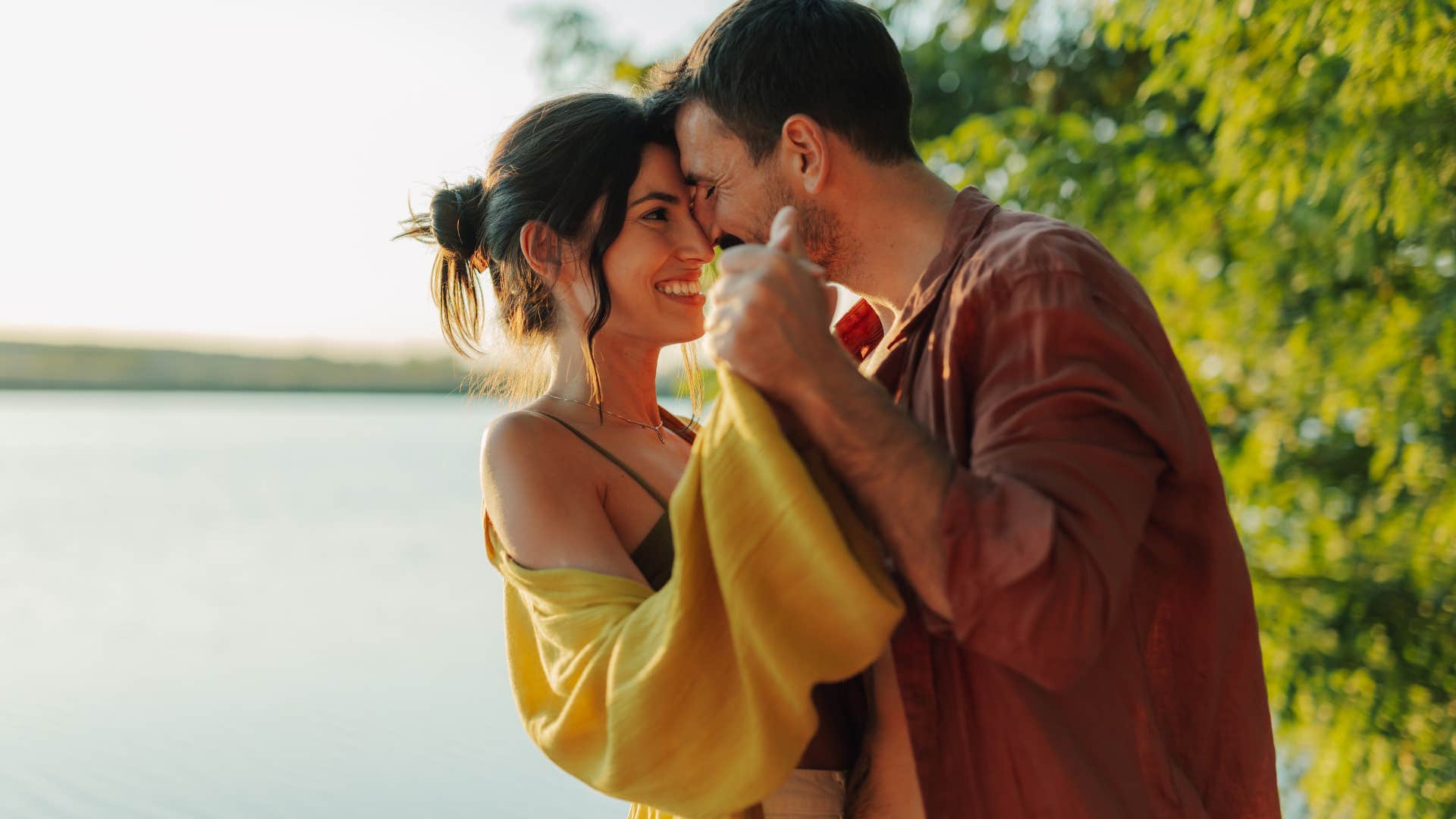 woman who is with a person who is her soulmate as he teaches her a lesson
