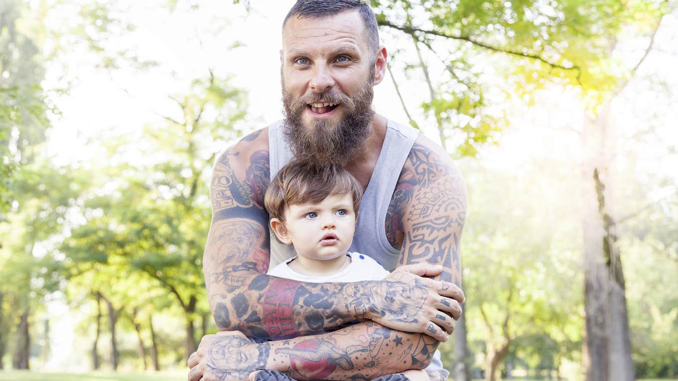 Teacher Tells Dad To Cover Up His Tattoos When Picking Up His Son From School