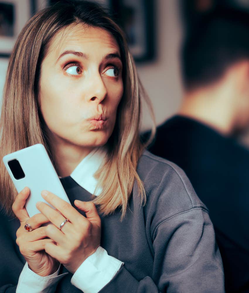 Person hacks partner's phone