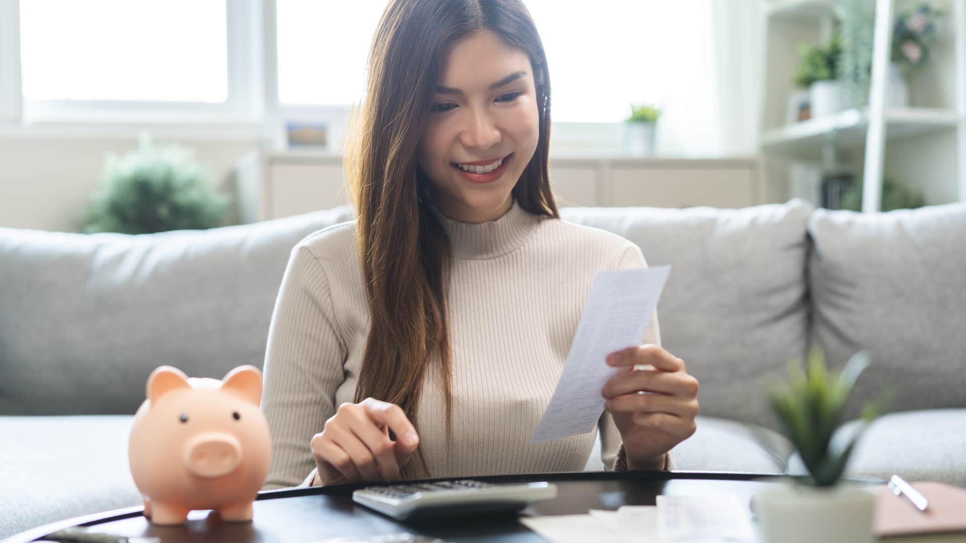 woman budgeting finances