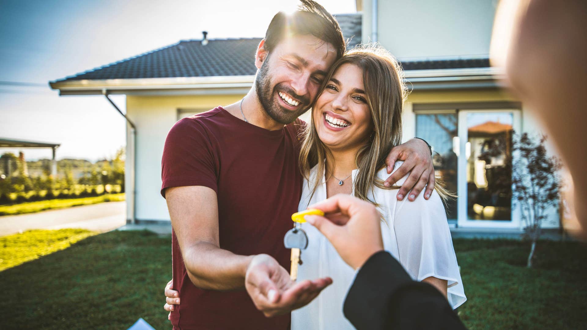 young couple buying a new home