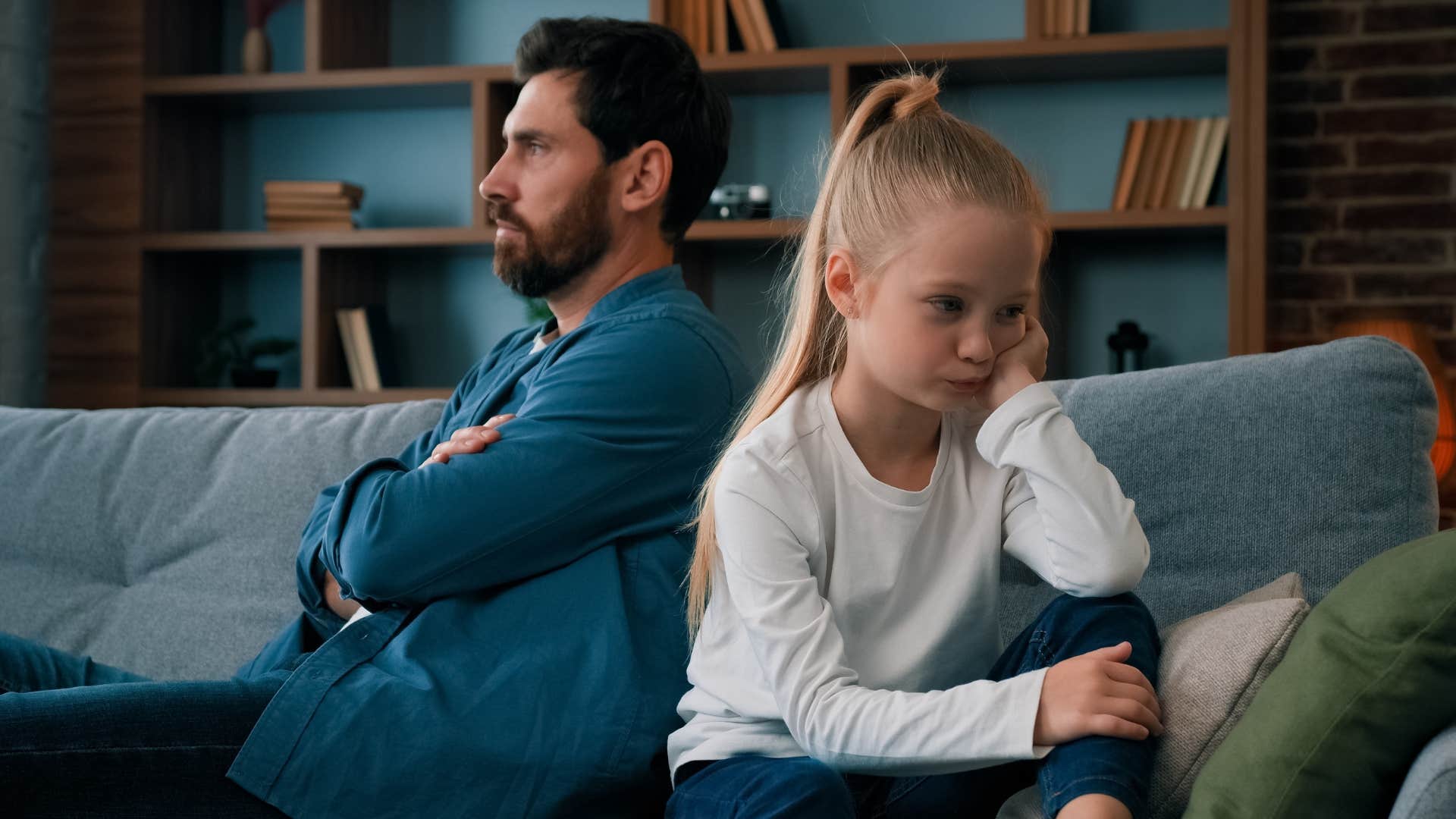 an entitled little girl tells her father that she wants something now