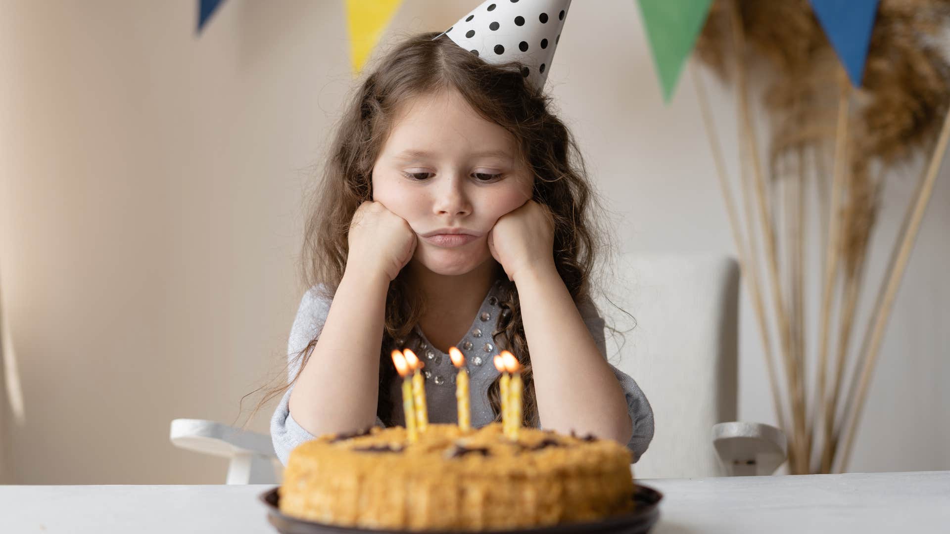 an entitled girl wonders why she cannot have her own cake at her friends birthday party