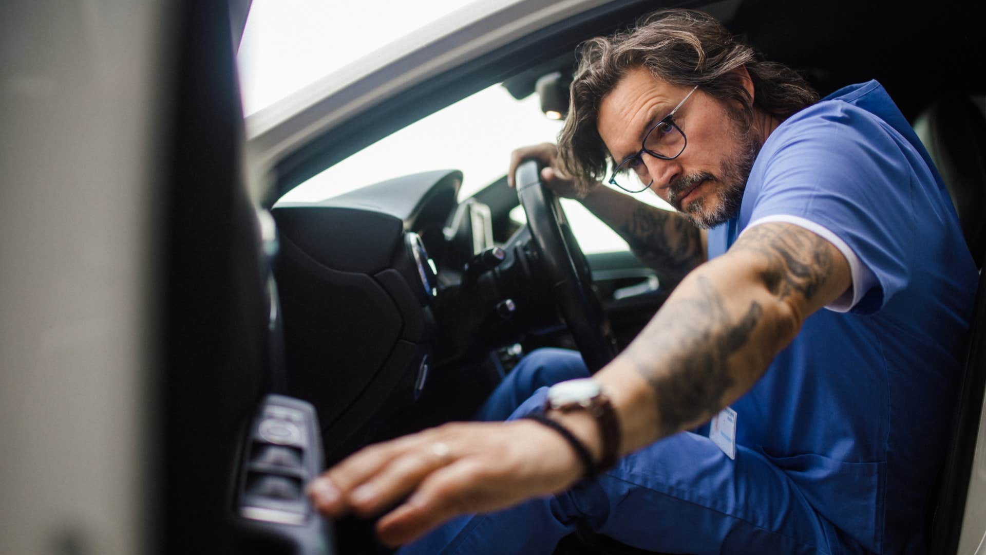 Man who plans his commute leaving the house