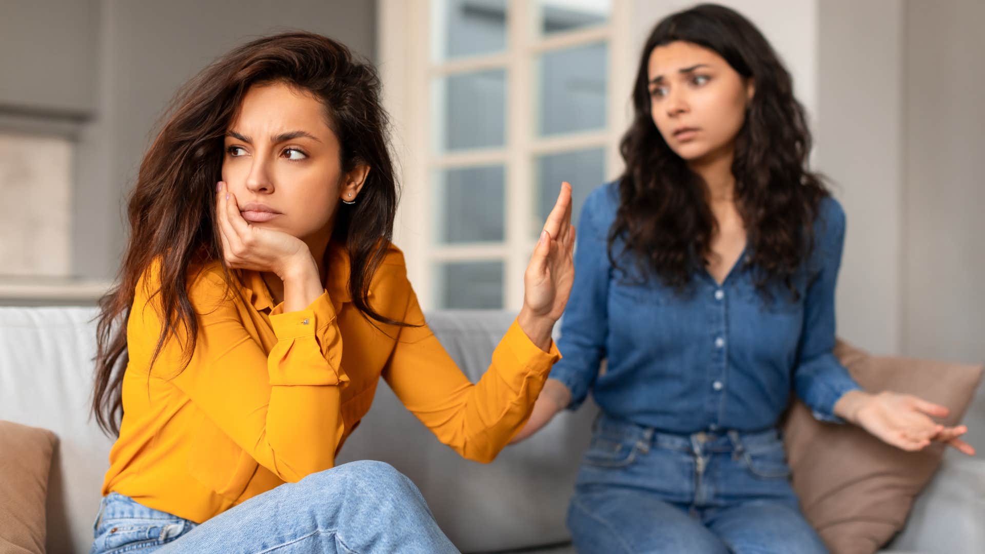 a woman keeps her boundaries up with her friend and she receives pushback