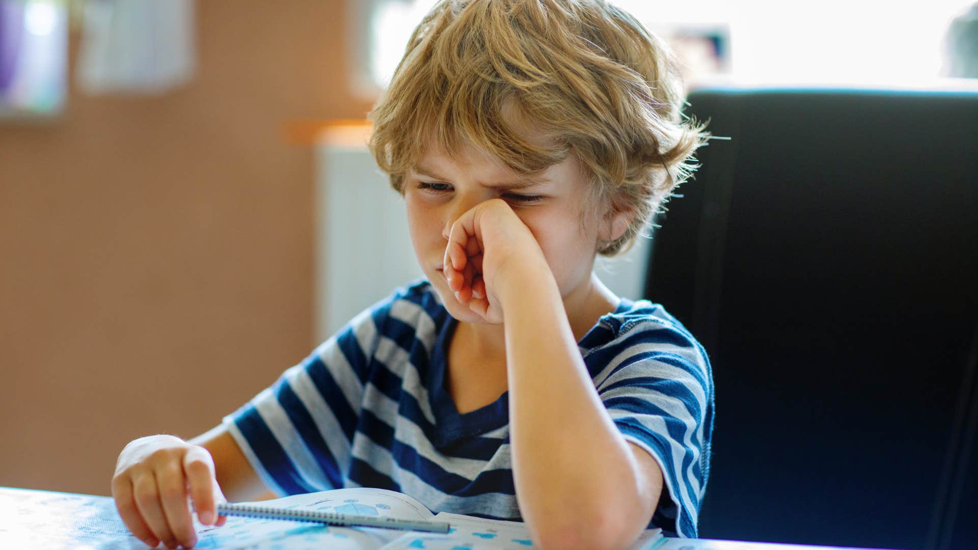 Little boy not saying "please" and "thank you" at school.