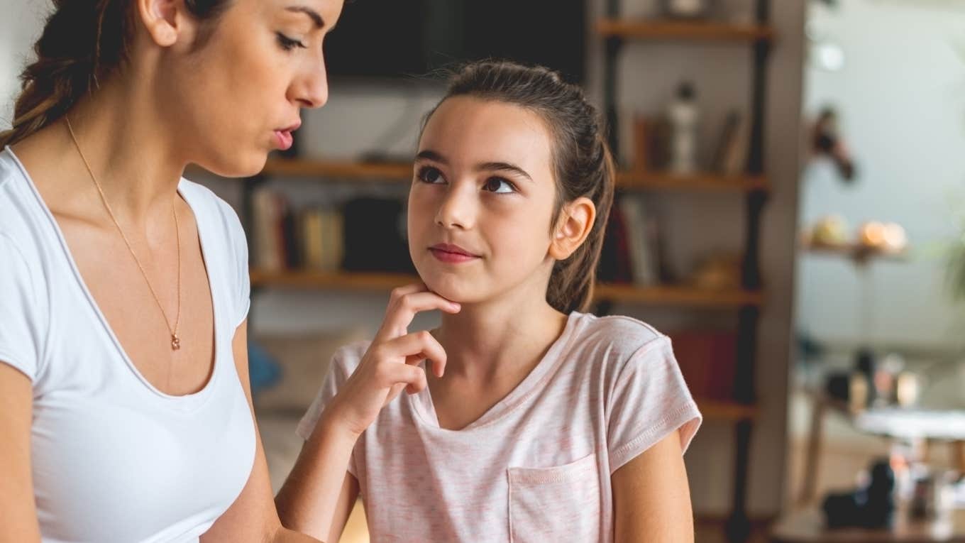Mom raising a confident daughter 