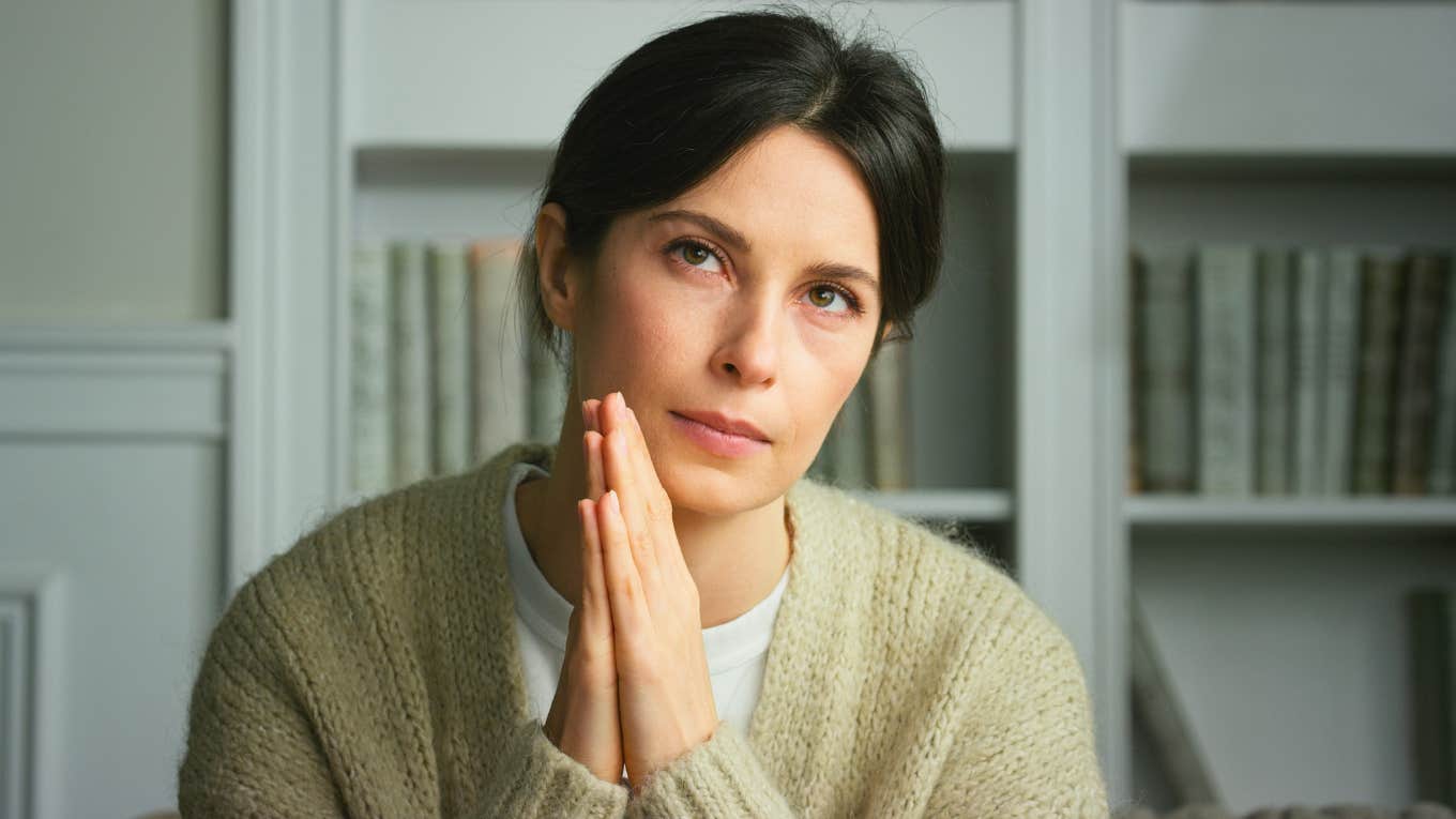 intelligent woman unable to relax